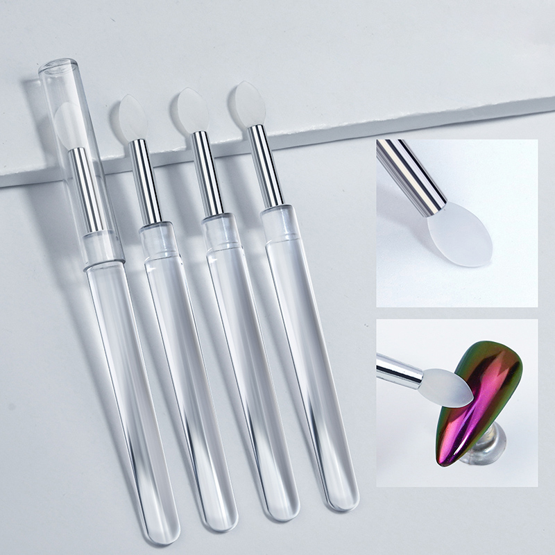 Wax Applicator Pad - Multifunctional Silicone Chrome Glitter Applying Manicure