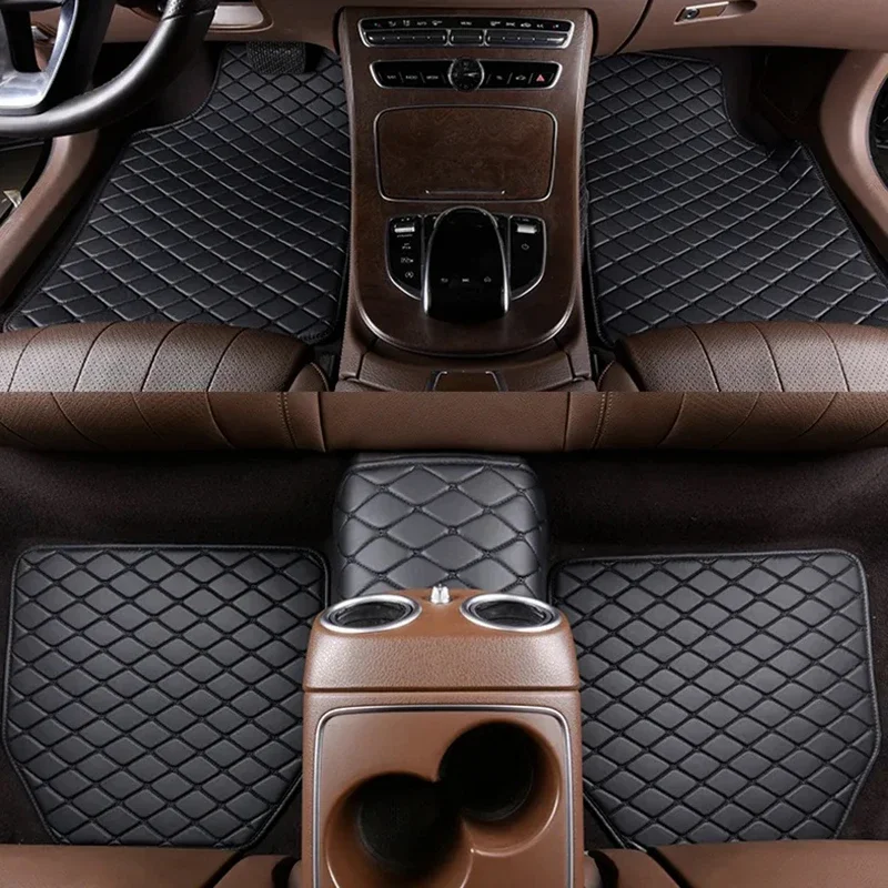 Car Floor Mats 5Pcs PU Leather - Leather Cleaner Interior 评论和价格