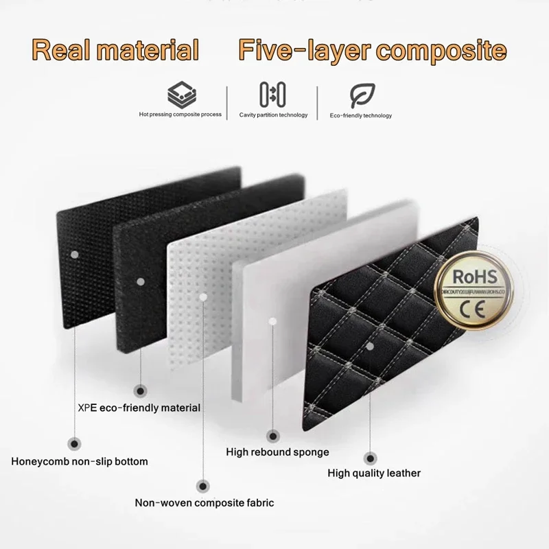 Car Floor Mats 5Pcs PU Leather - Leather Cleaner Interior 评论和价格