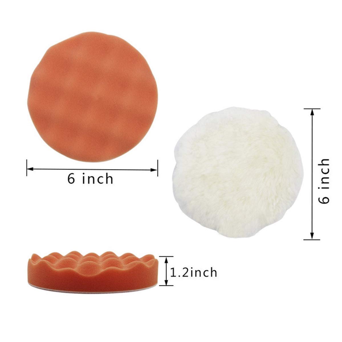 3/5/6Inch Sponge Polishing Pad - Polish Pad Set Buffer 评论和价格