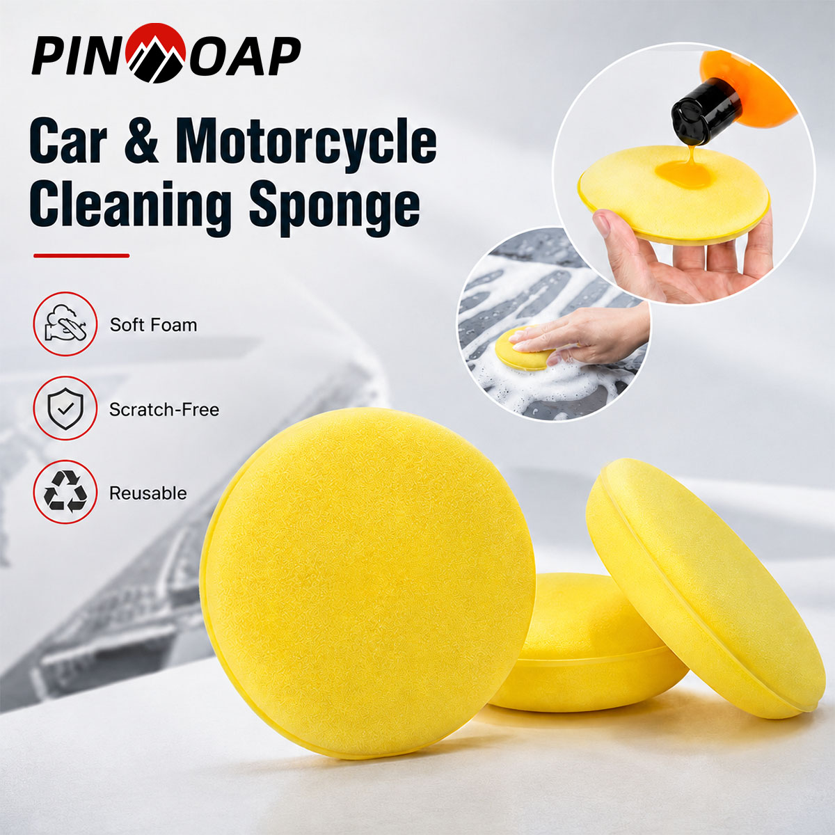 PINMOAP 3/5/12/24P Car Bike Mo - Wax Applicator Pad 评论和价格