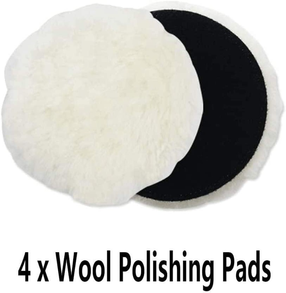 6 Pcs 5 Inch Wool Polishing Bu - Polish Pad Set Buffer 评论和价格