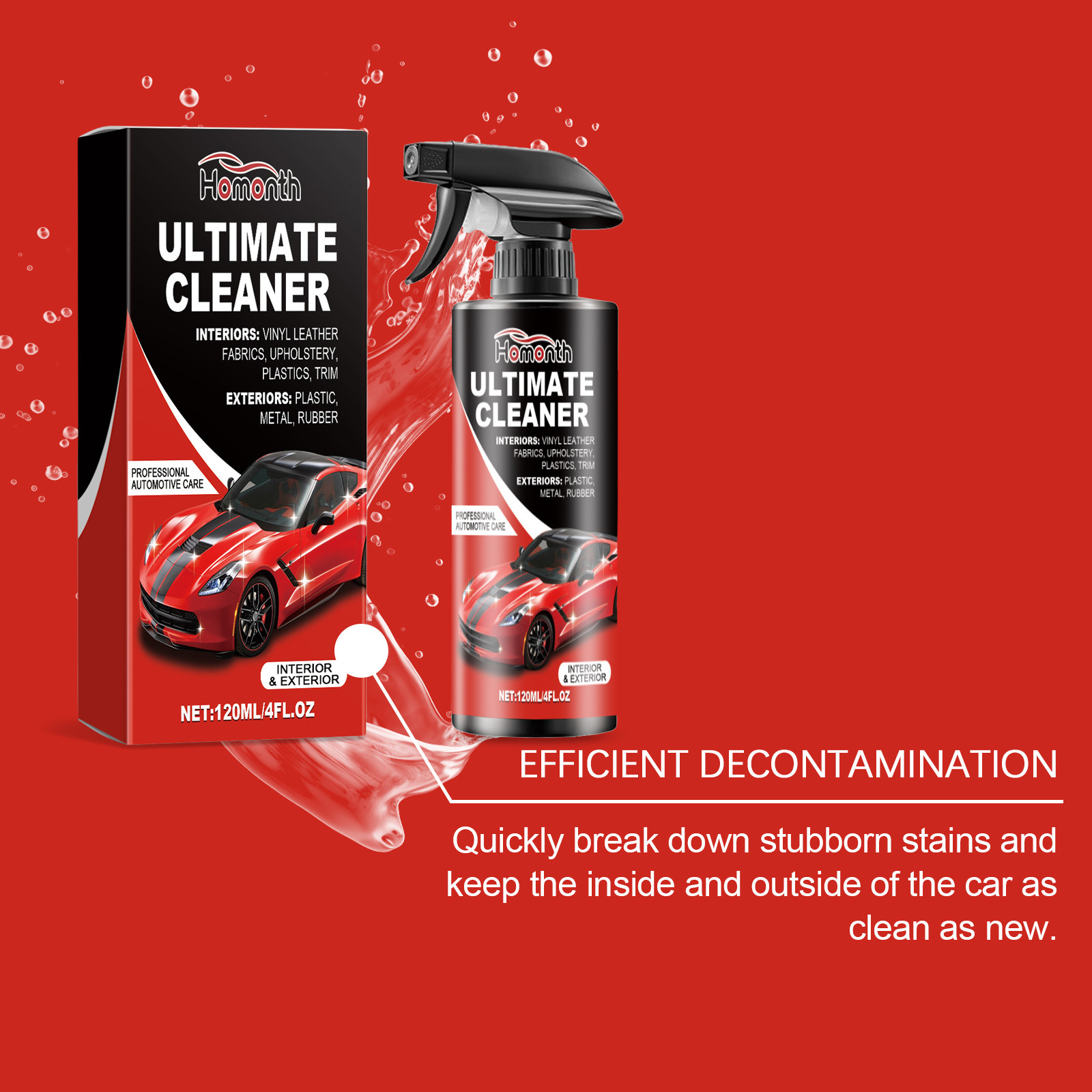 Homonth 120ml Car Interior Sta - Leather Cleaner Interior 评论和价格